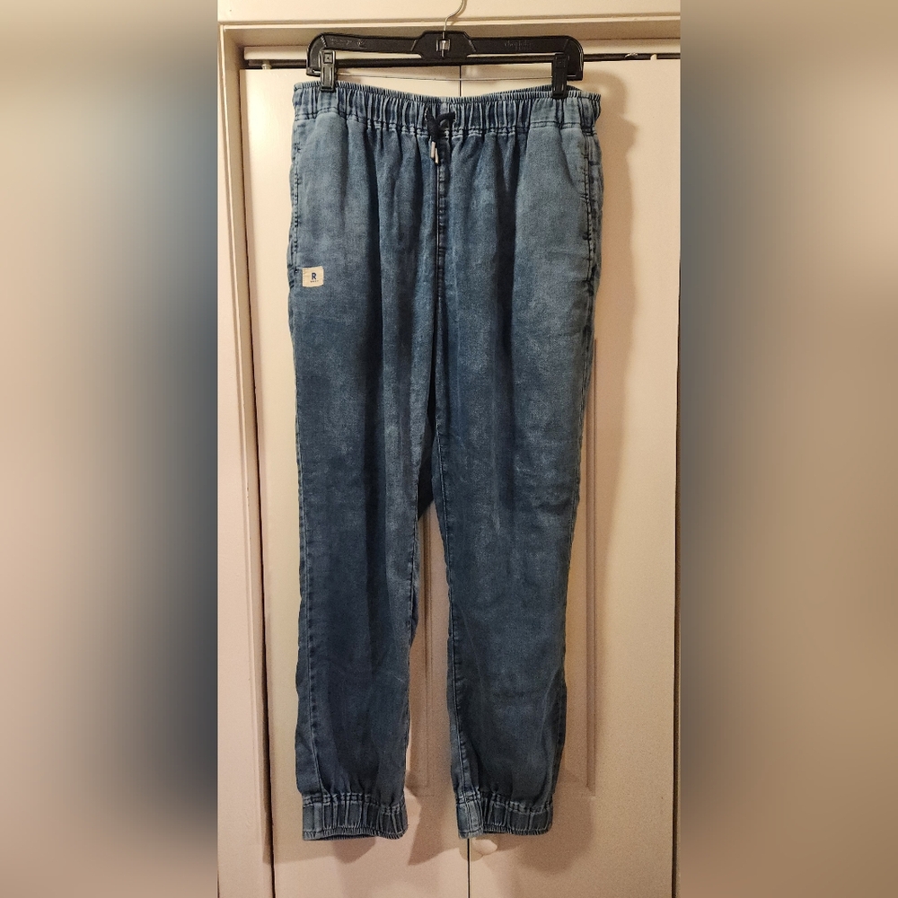 Ripton & Co Denim Jogger Pants – Unisex XL – Elastic Waist Drawstring